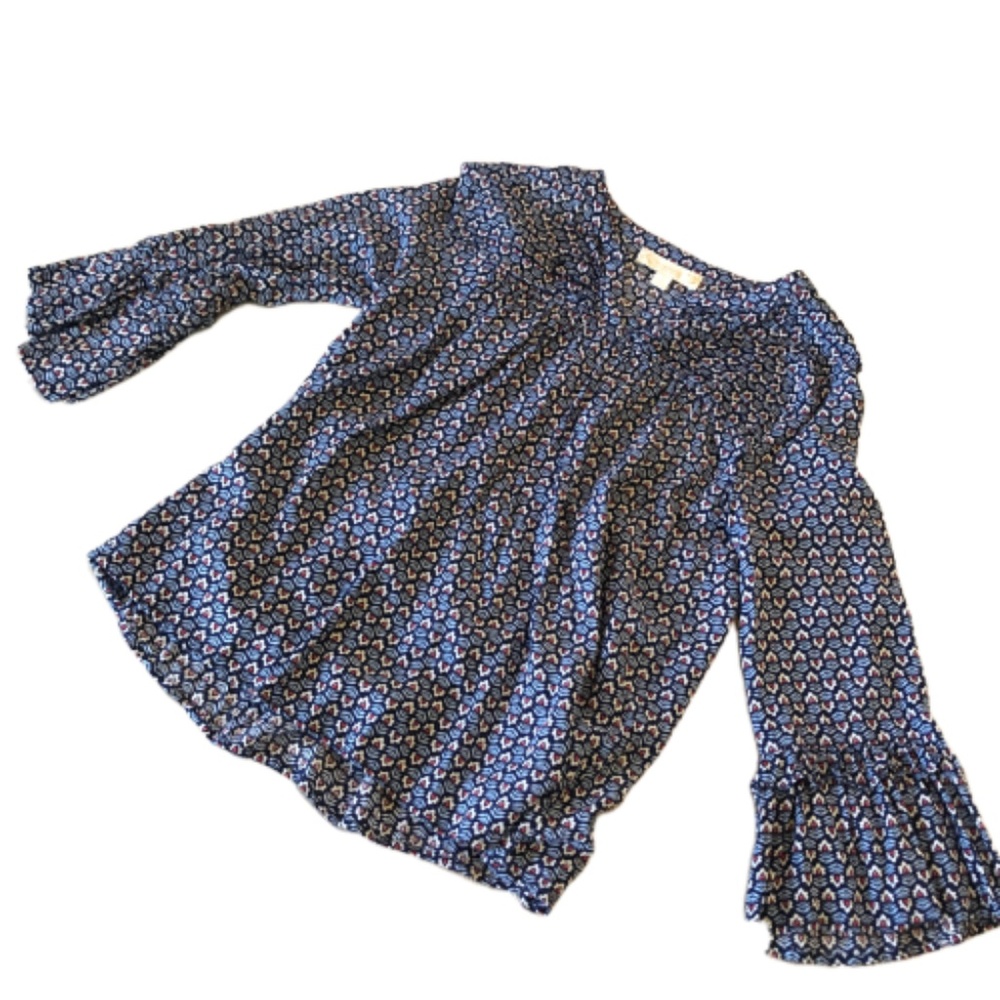 Blue Print Boho Tunic Top Weekend Suzanne Betro